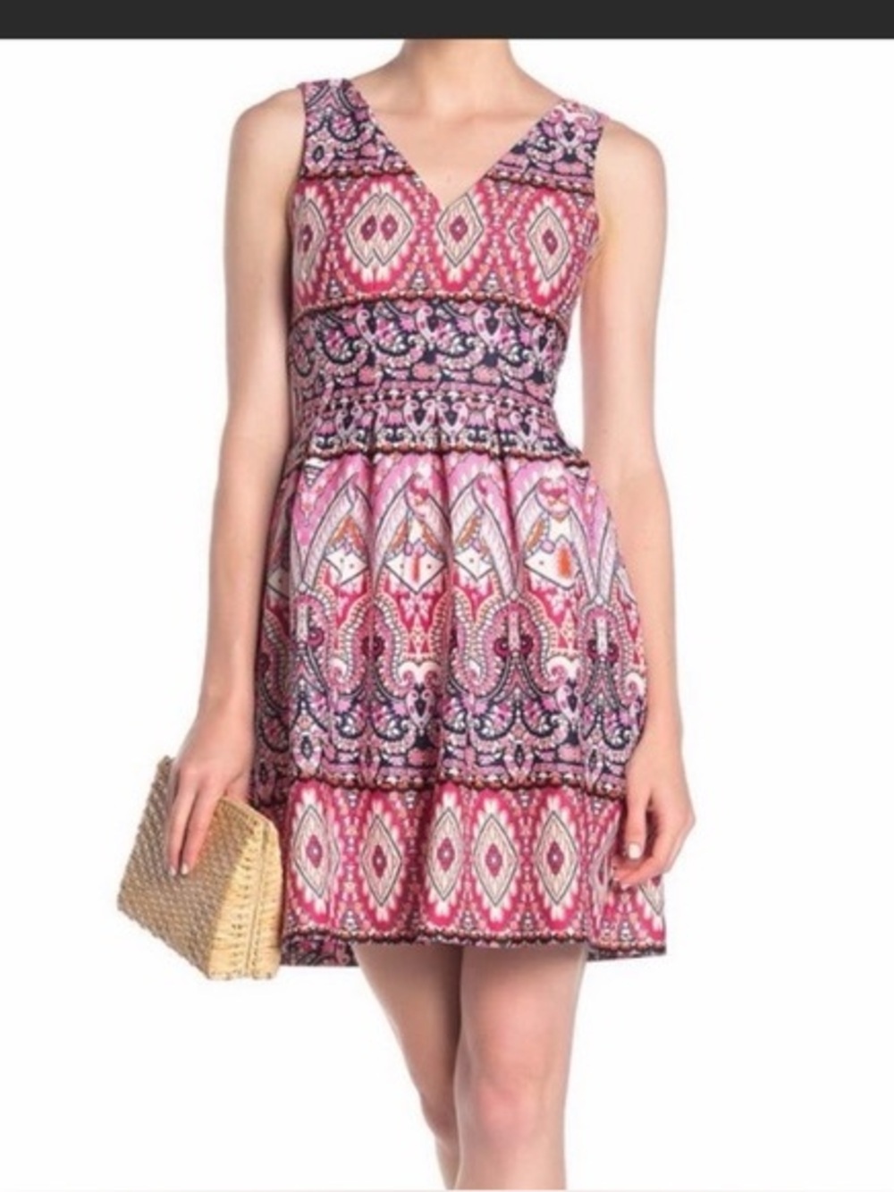 Vince Camuto Sleeveless Scuba Fit and Flare Dress
